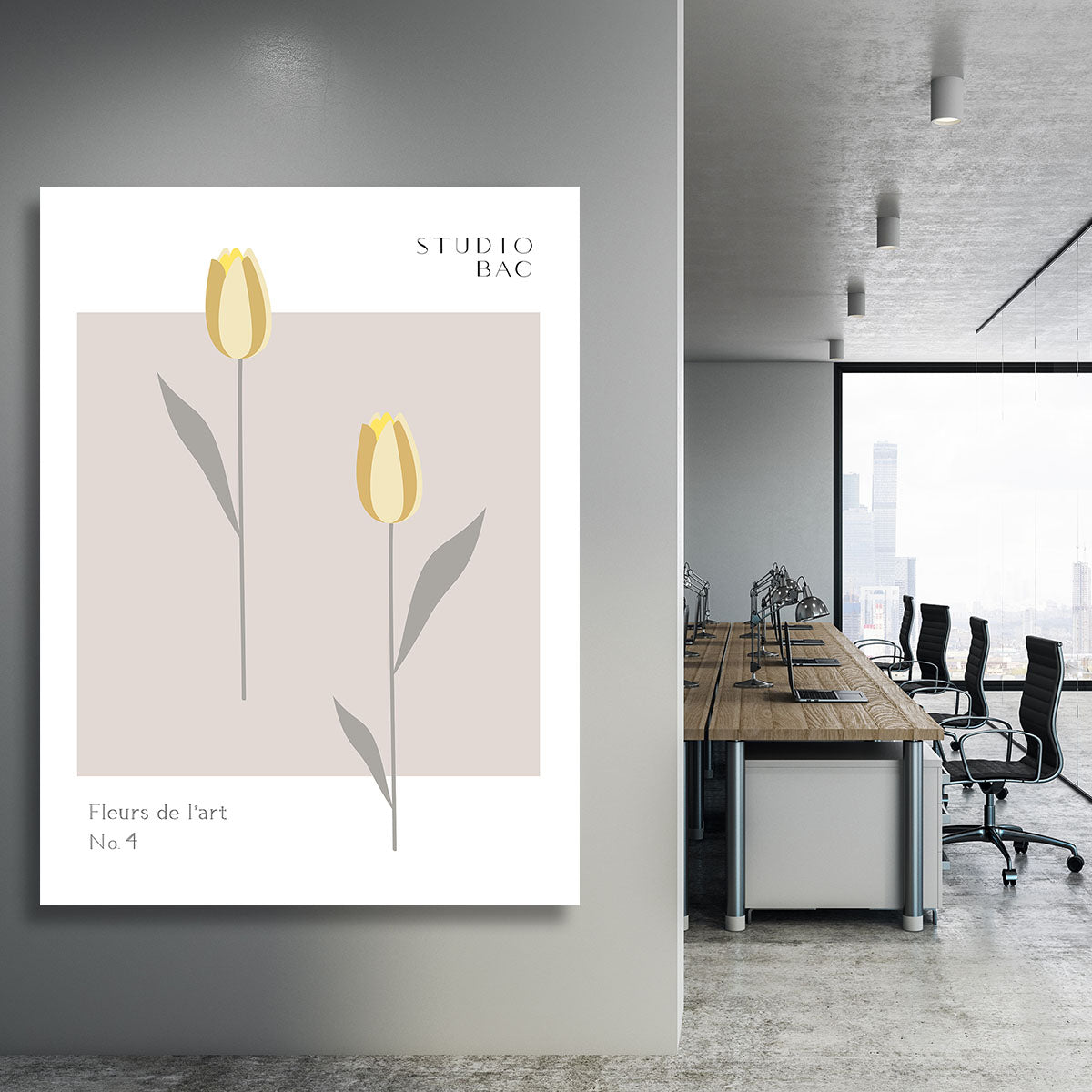 Tulips Studio Bac Canvas Print or Poster - Canvas Art Rocks - 3