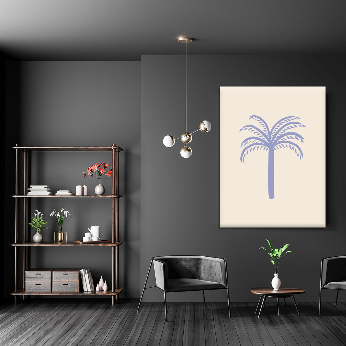 Lilac Palm Canvas Print or Poster - Canvas Art Rocks - 5