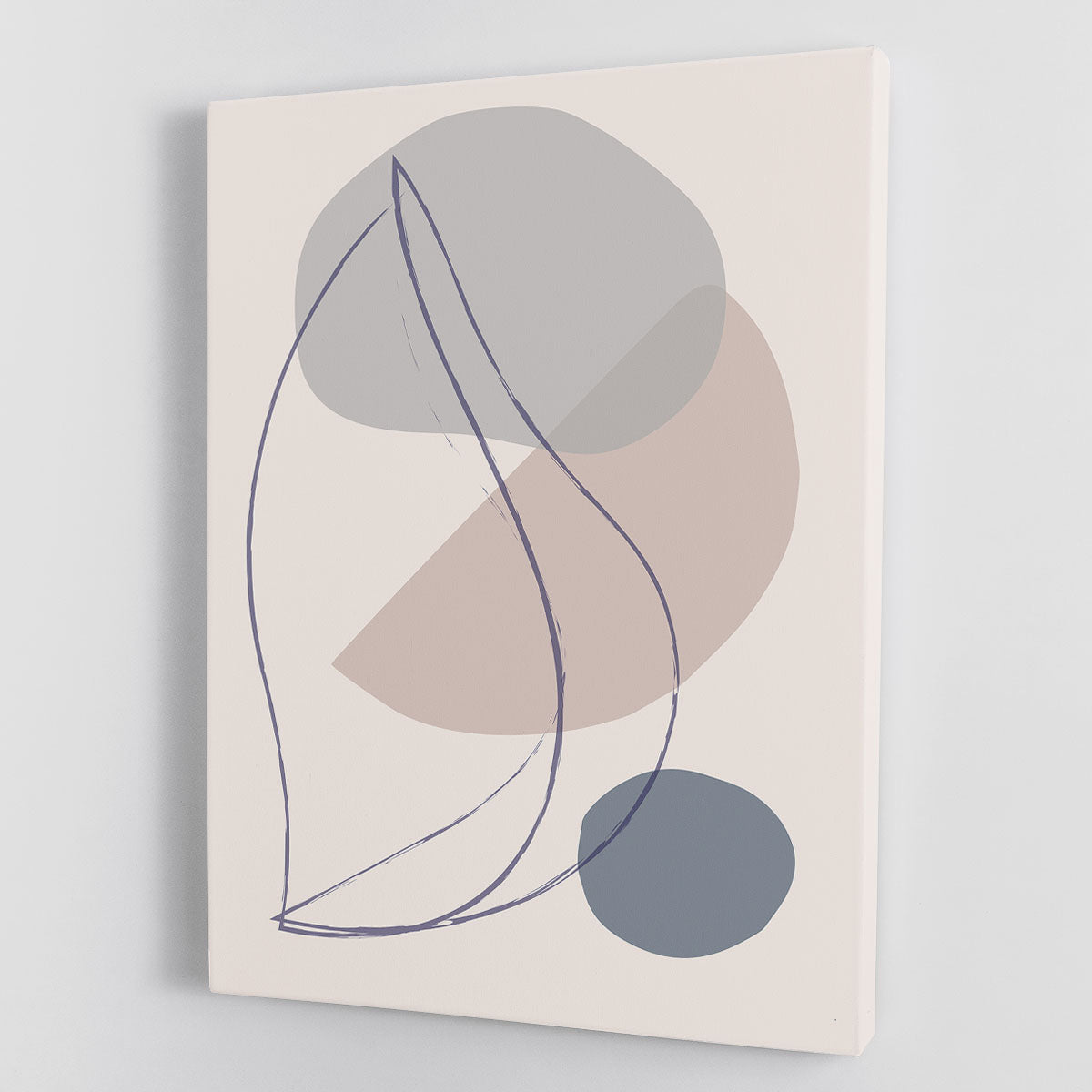 New Shapes Blue No 1 Canvas Print or Poster - Canvas Art Rocks - 1