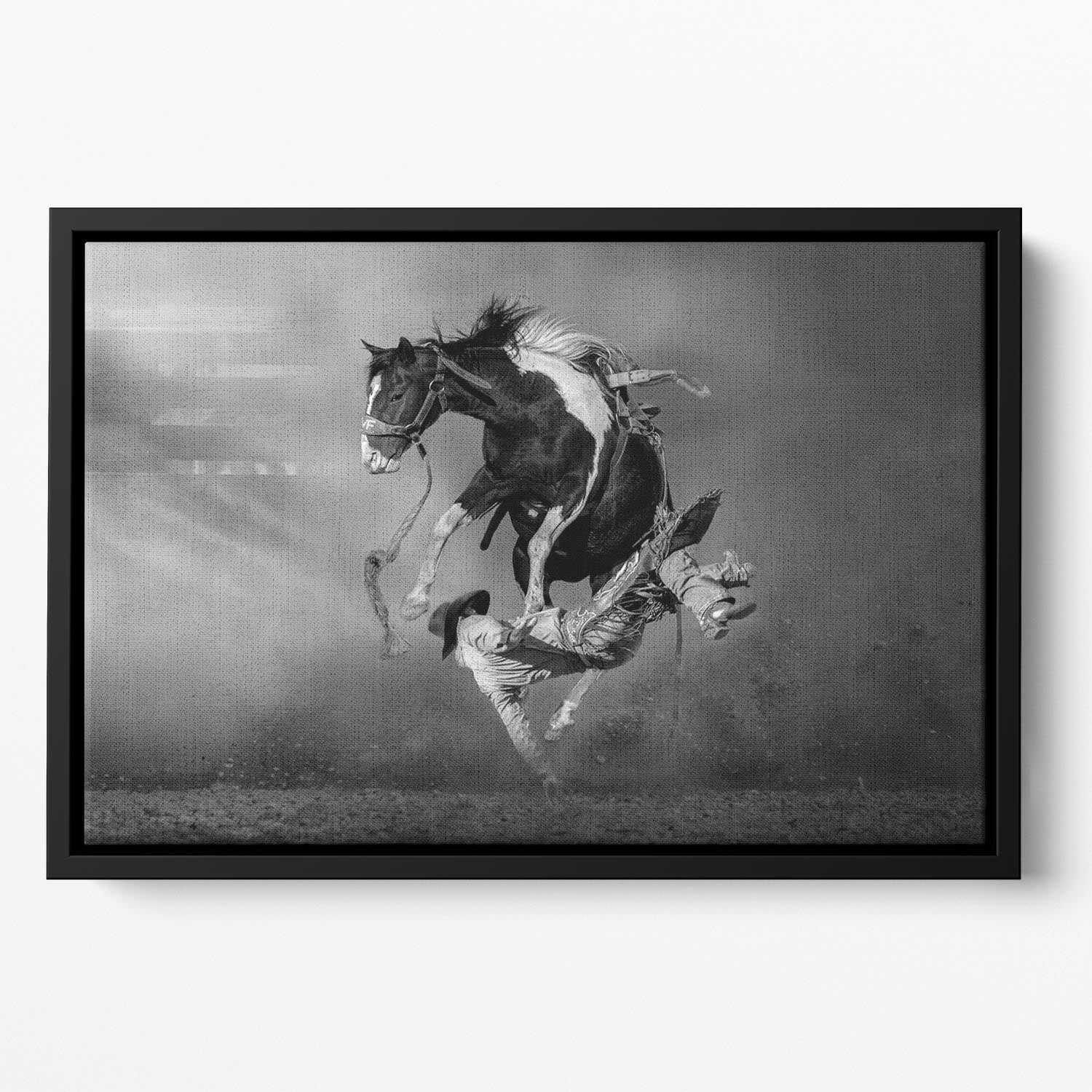 Cowboy Rodeo Floating Framed Canvas - Canvas Art Rocks - 2