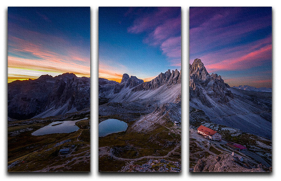 Mountainscape 3 Split Panel Canvas Print - Canvas Art Rocks - 1