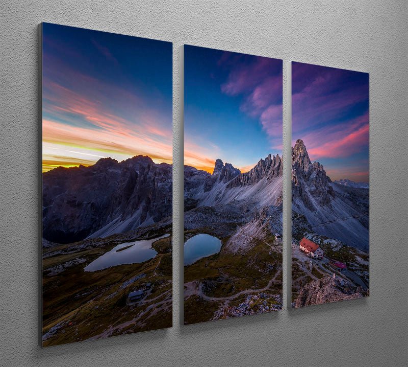 Mountainscape 3 Split Panel Canvas Print - Canvas Art Rocks - 2