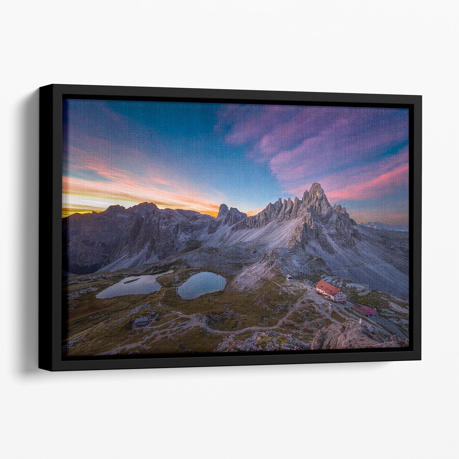 Mountainscape Floating Framed Canvas - Canvas Art Rocks - 1