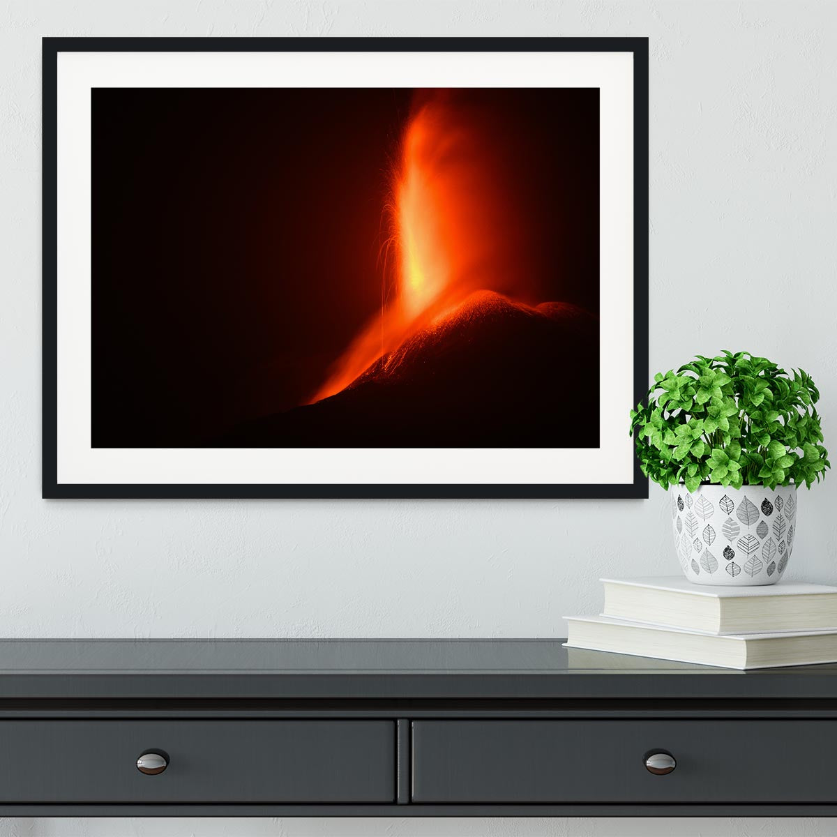 Volcanic Eruption Framed Print - Canvas Art Rocks - 1