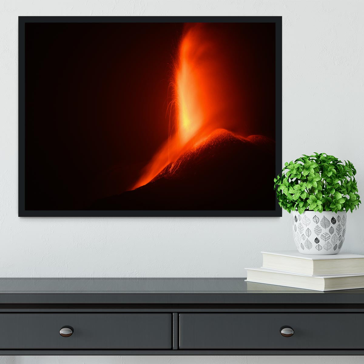 Volcanic Eruption Framed Print - Canvas Art Rocks - 2