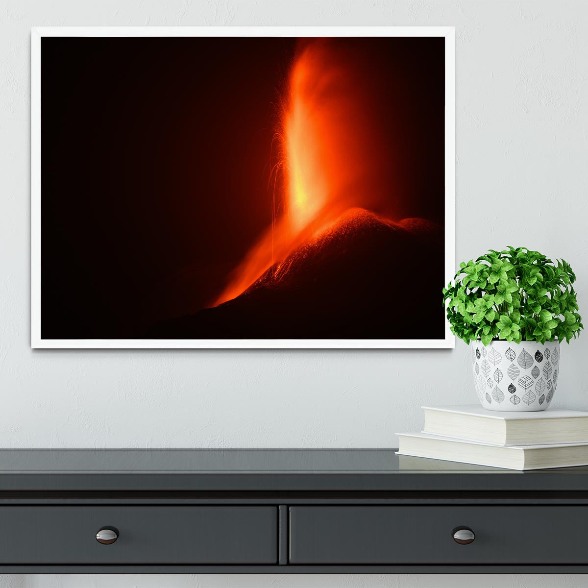 Volcanic Eruption Framed Print - Canvas Art Rocks -6