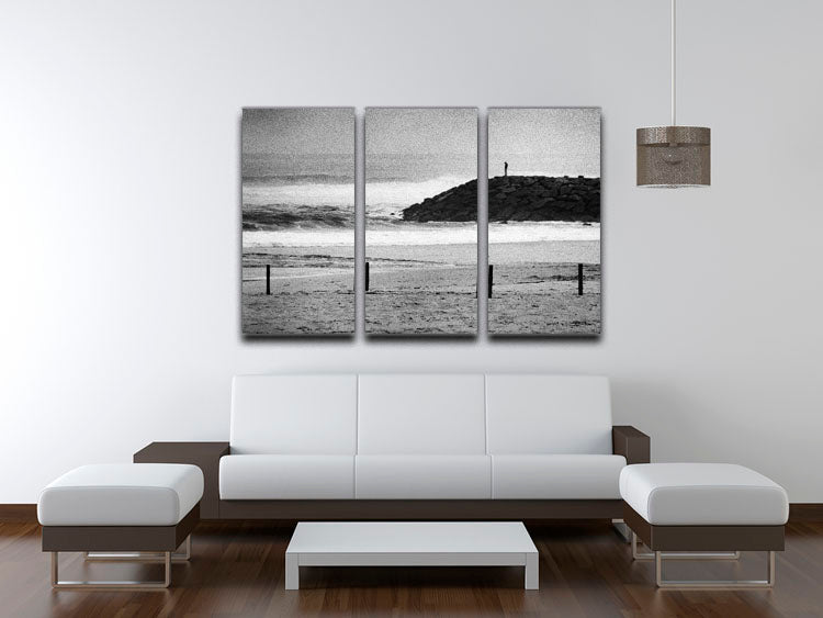 A Lone Figure On The Cliffs 3 Split Panel Canvas Print - Canvas Art Rocks - 3