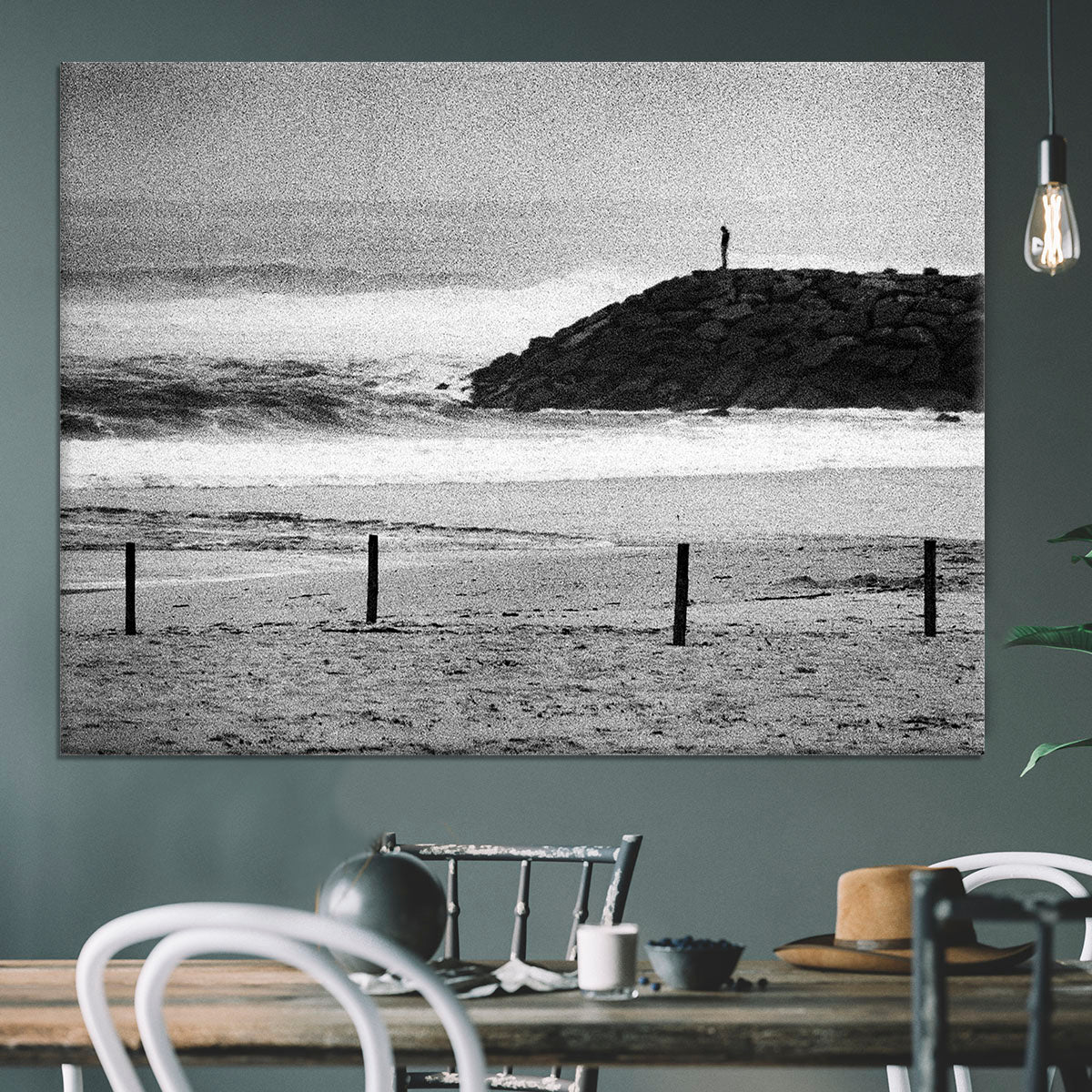 A Lone Figure On The Cliffs Canvas Print or Poster - Canvas Art Rocks - 3