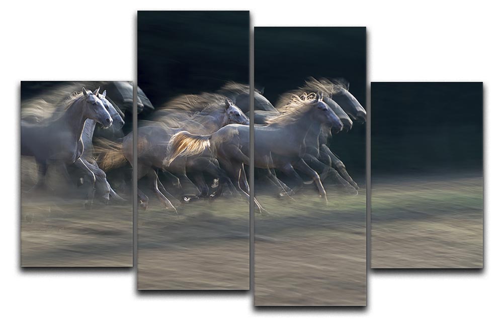 A Horses Gallop 4 Split Panel Canvas - Canvas Art Rocks - 1