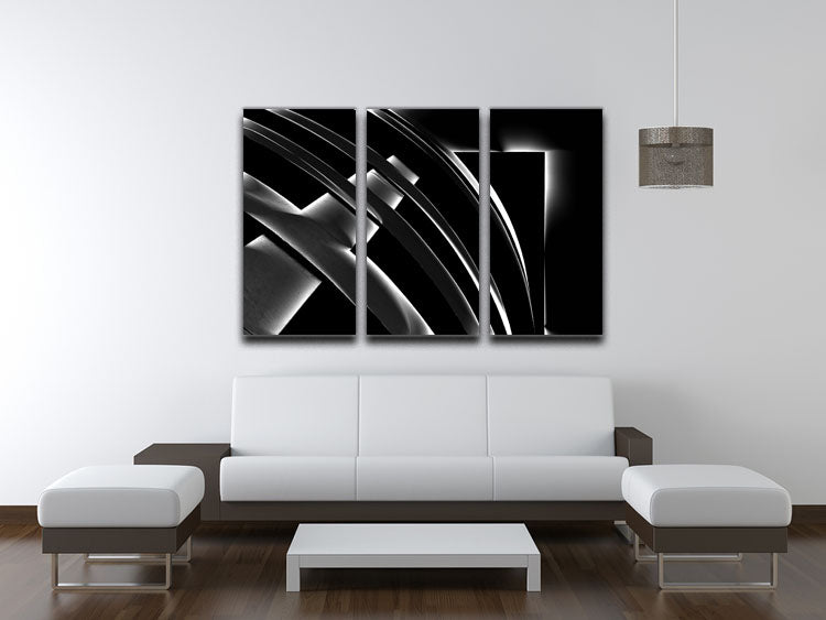 Metal Glow 3 Split Panel Canvas Print - Canvas Art Rocks - 3