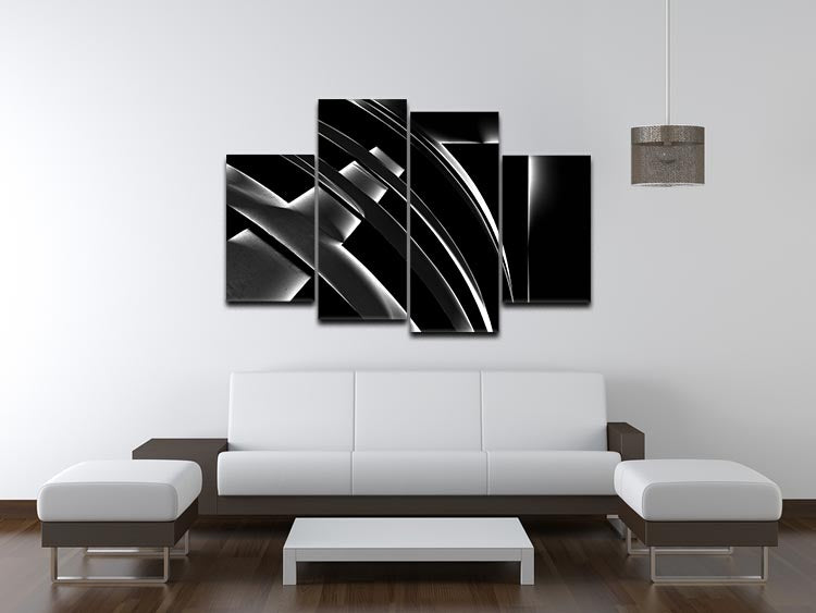 Metal Glow 4 Split Panel Canvas - Canvas Art Rocks - 3