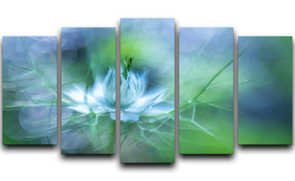 Blue Flower 5 Split Panel Canvas - Canvas Art Rocks - 1