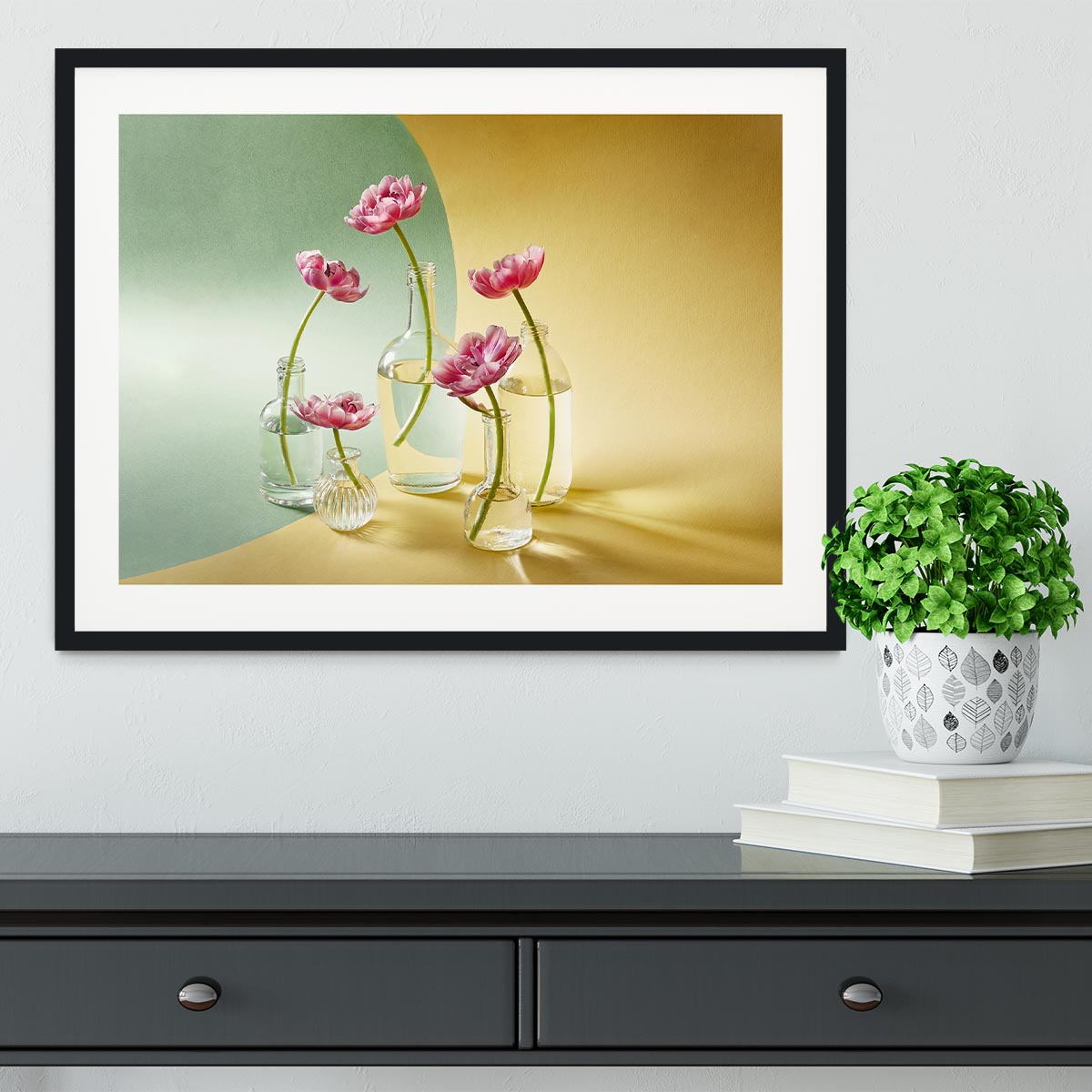 Five tulips Framed Print - Canvas Art Rocks - 1