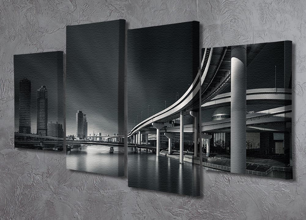 Mirage of Tokyo city 4 Split Panel Canvas - Canvas Art Rocks - 2