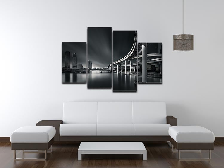 Mirage of Tokyo city 4 Split Panel Canvas - Canvas Art Rocks - 3