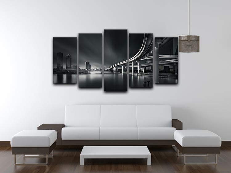 Mirage of Tokyo city 5 Split Panel Canvas - Canvas Art Rocks - 3