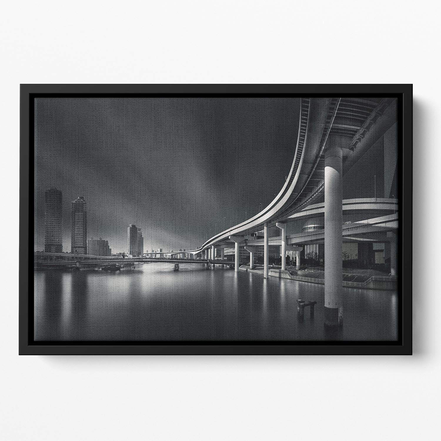 Mirage of Tokyo city Floating Framed Canvas - Canvas Art Rocks - 2