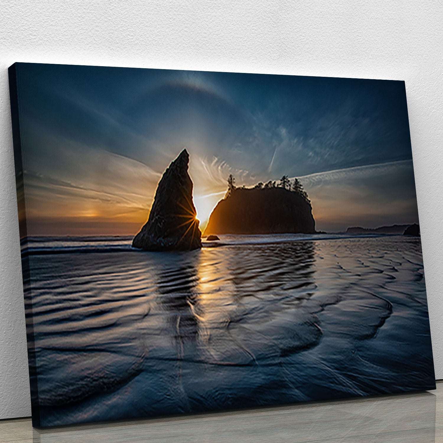 Sunset at Ruby Beach Canvas Print or Poster - Canvas Art Rocks - 1