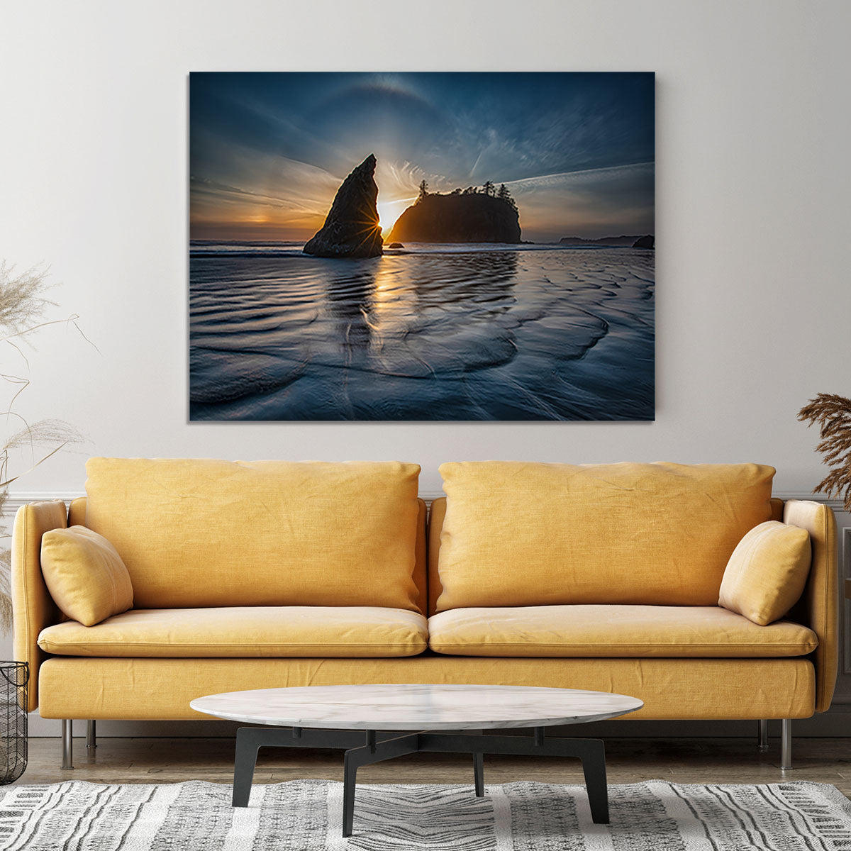Sunset at Ruby Beach Canvas Print or Poster - Canvas Art Rocks - 4