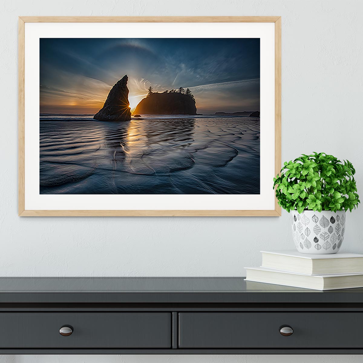 Sunset at Ruby Beach Framed Print - Canvas Art Rocks - 3