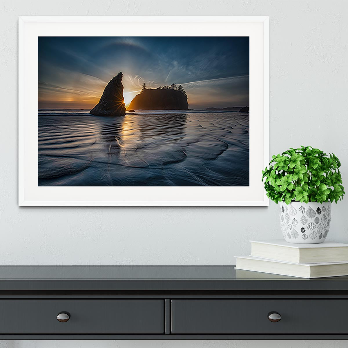 Sunset at Ruby Beach Framed Print - Canvas Art Rocks - 5