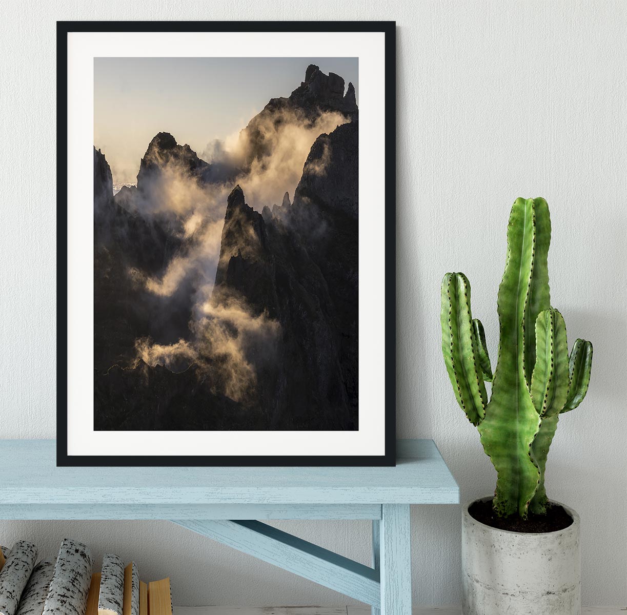 Dusky Mountains Framed Print - Canvas Art Rocks - 1