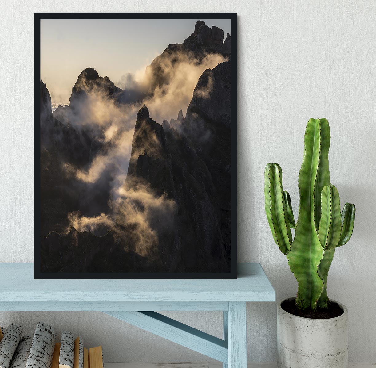 Dusky Mountains Framed Print - Canvas Art Rocks - 2