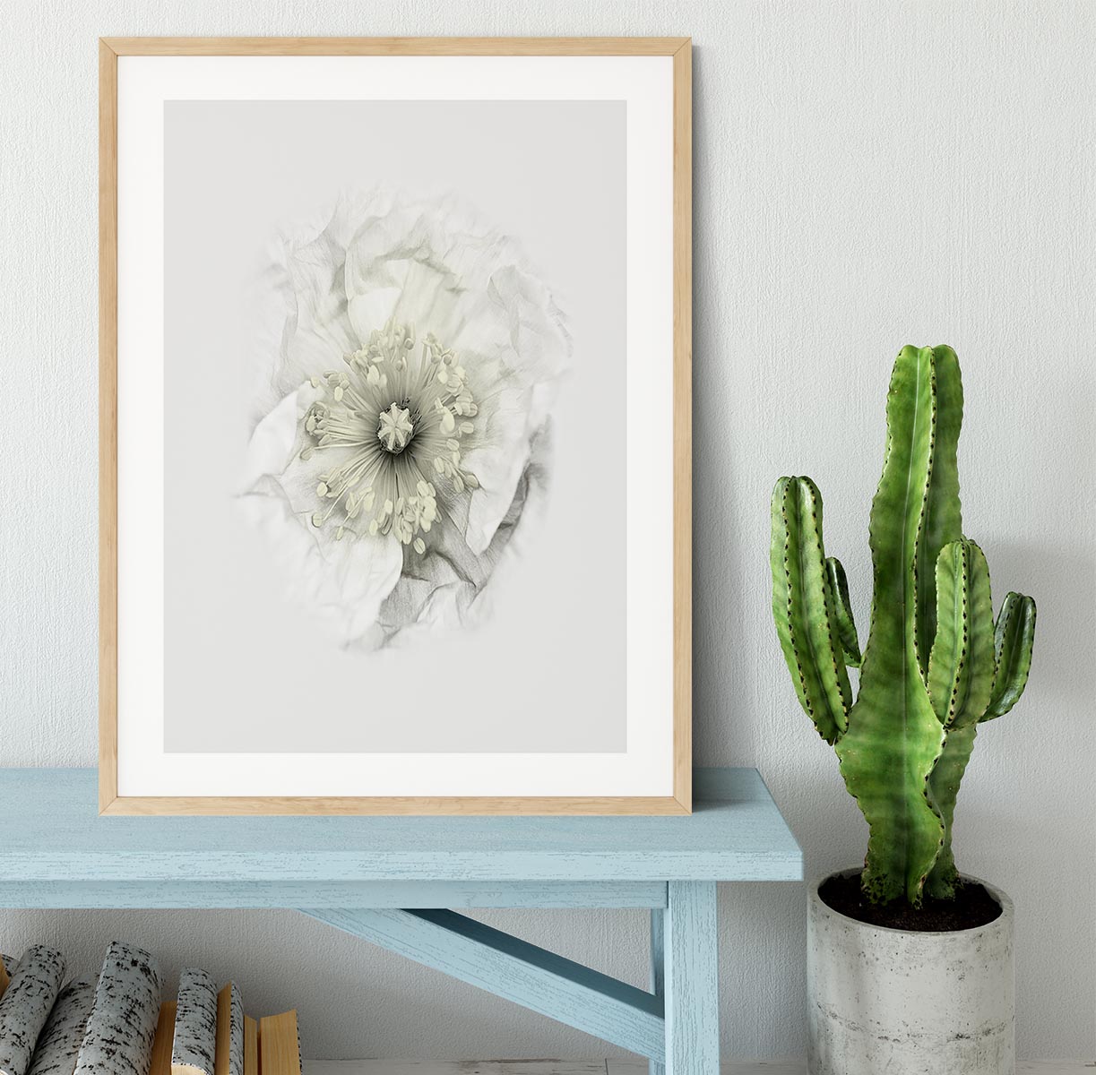 A White Poppy Framed Print - Canvas Art Rocks - 3