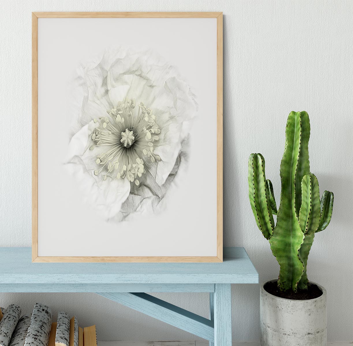 A White Poppy Framed Print - Canvas Art Rocks - 4