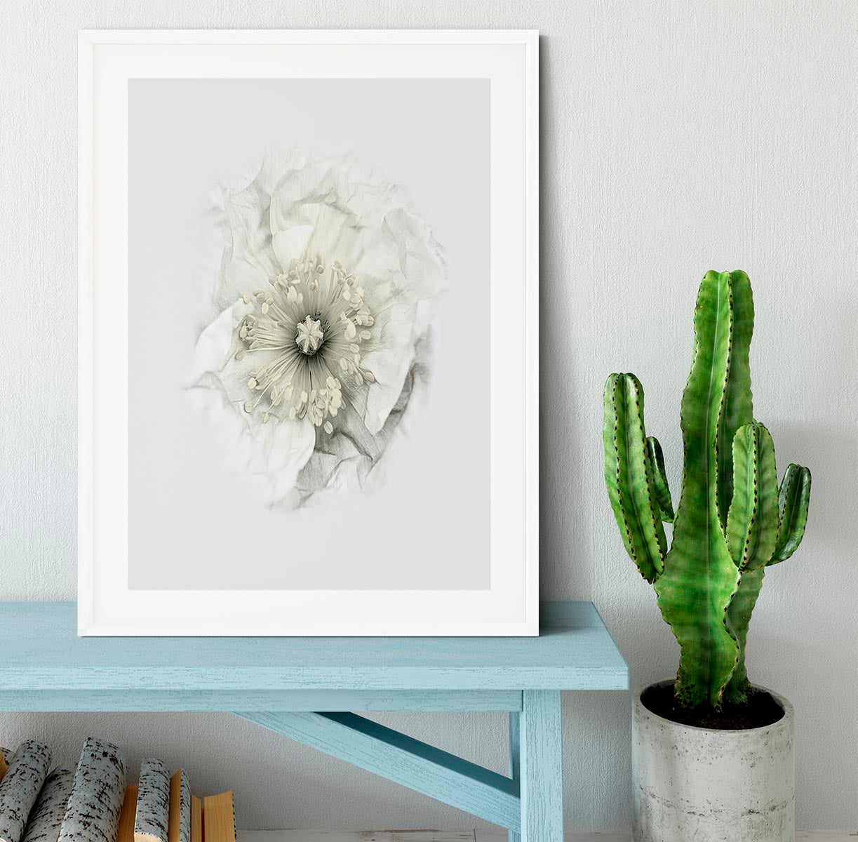 A White Poppy Framed Print - Canvas Art Rocks - 5