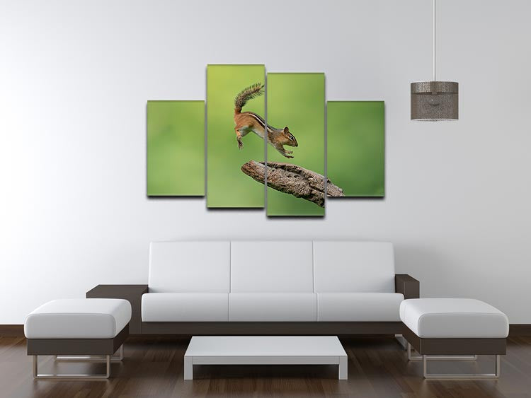 Squirell Leaping 4 Split Panel Canvas - Canvas Art Rocks - 3