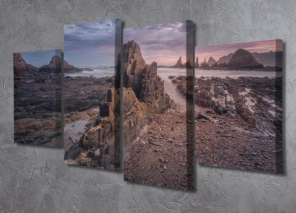 Coast in Gueirua 4 Split Panel Canvas - Canvas Art Rocks - 2