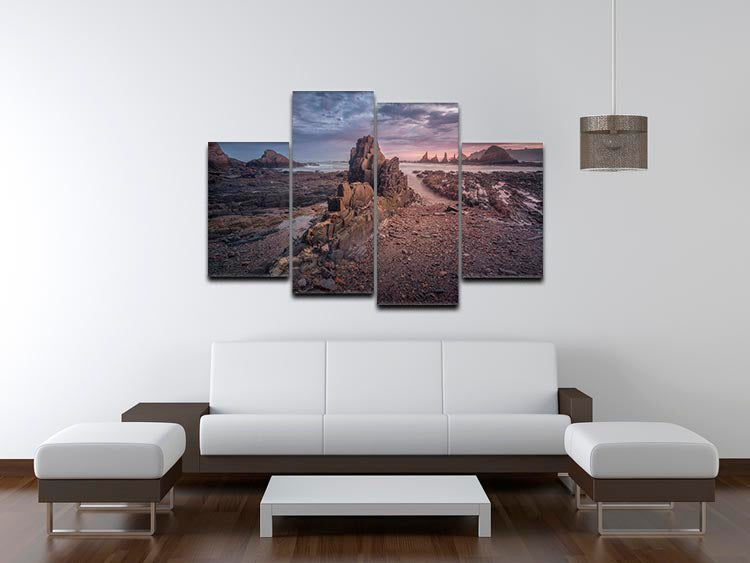 Coast in Gueirua 4 Split Panel Canvas - Canvas Art Rocks - 3