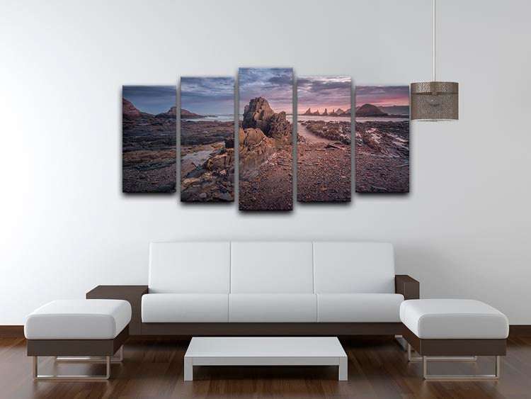 Coast in Gueirua 5 Split Panel Canvas - Canvas Art Rocks - 3