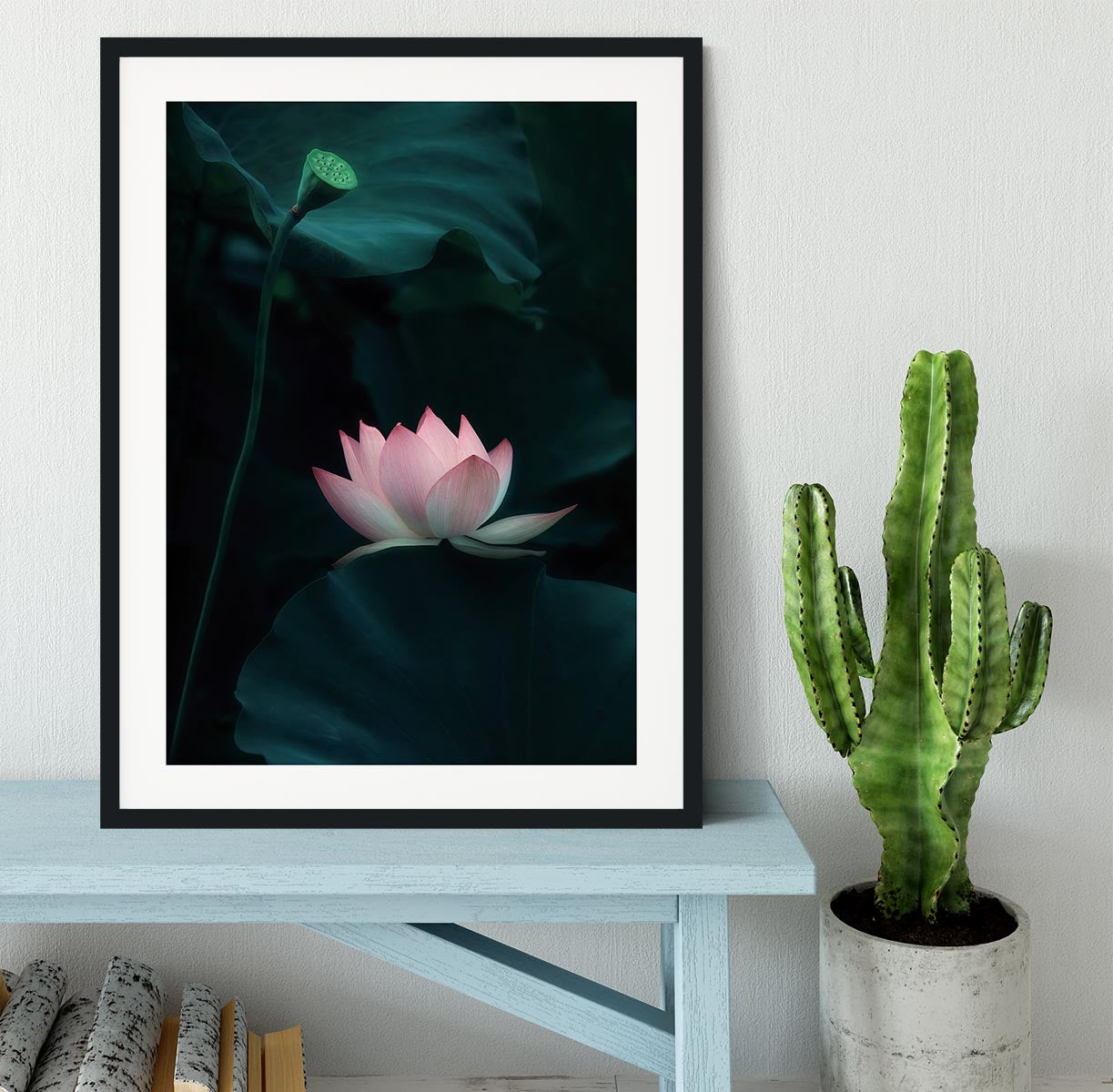 Lotus Flower Framed Print - Canvas Art Rocks - 1