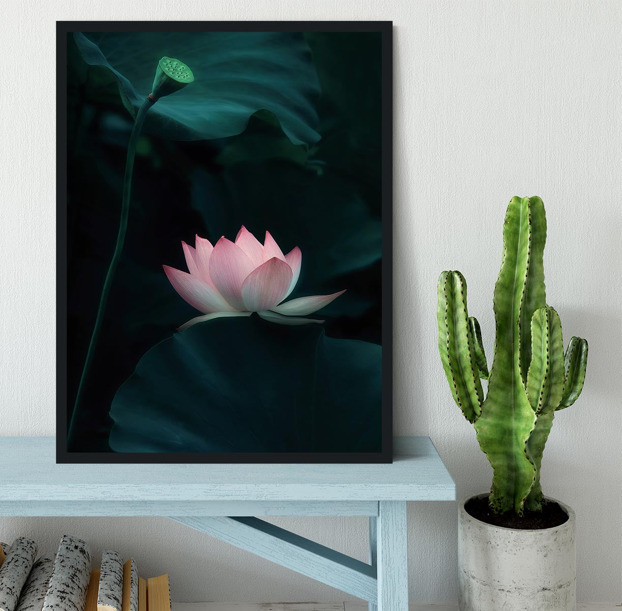 Lotus Flower Framed Print - Canvas Art Rocks - 2