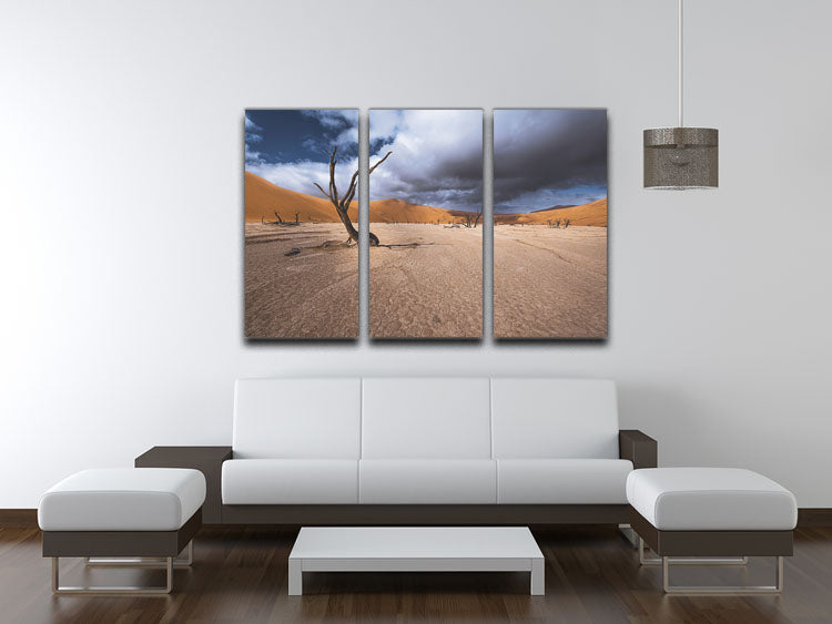 Deadvlei Desert 3 Split Panel Canvas Print - Canvas Art Rocks - 3