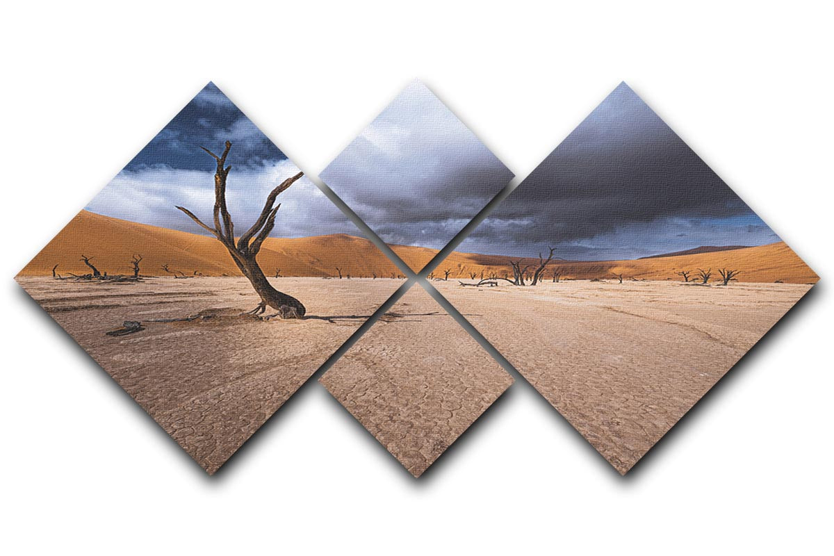 Deadvlei Desert 4 Square Multi Panel Canvas - Canvas Art Rocks - 1