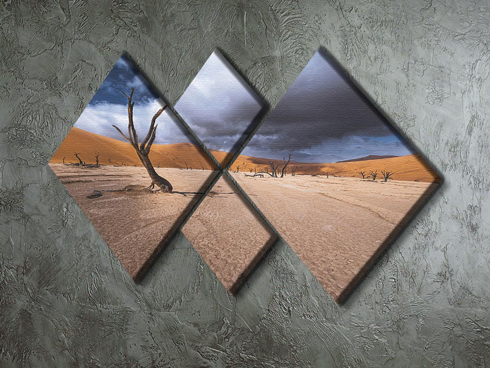 Deadvlei Desert 4 Square Multi Panel Canvas - Canvas Art Rocks - 2