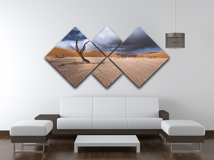 Deadvlei Desert 4 Square Multi Panel Canvas - Canvas Art Rocks - 3