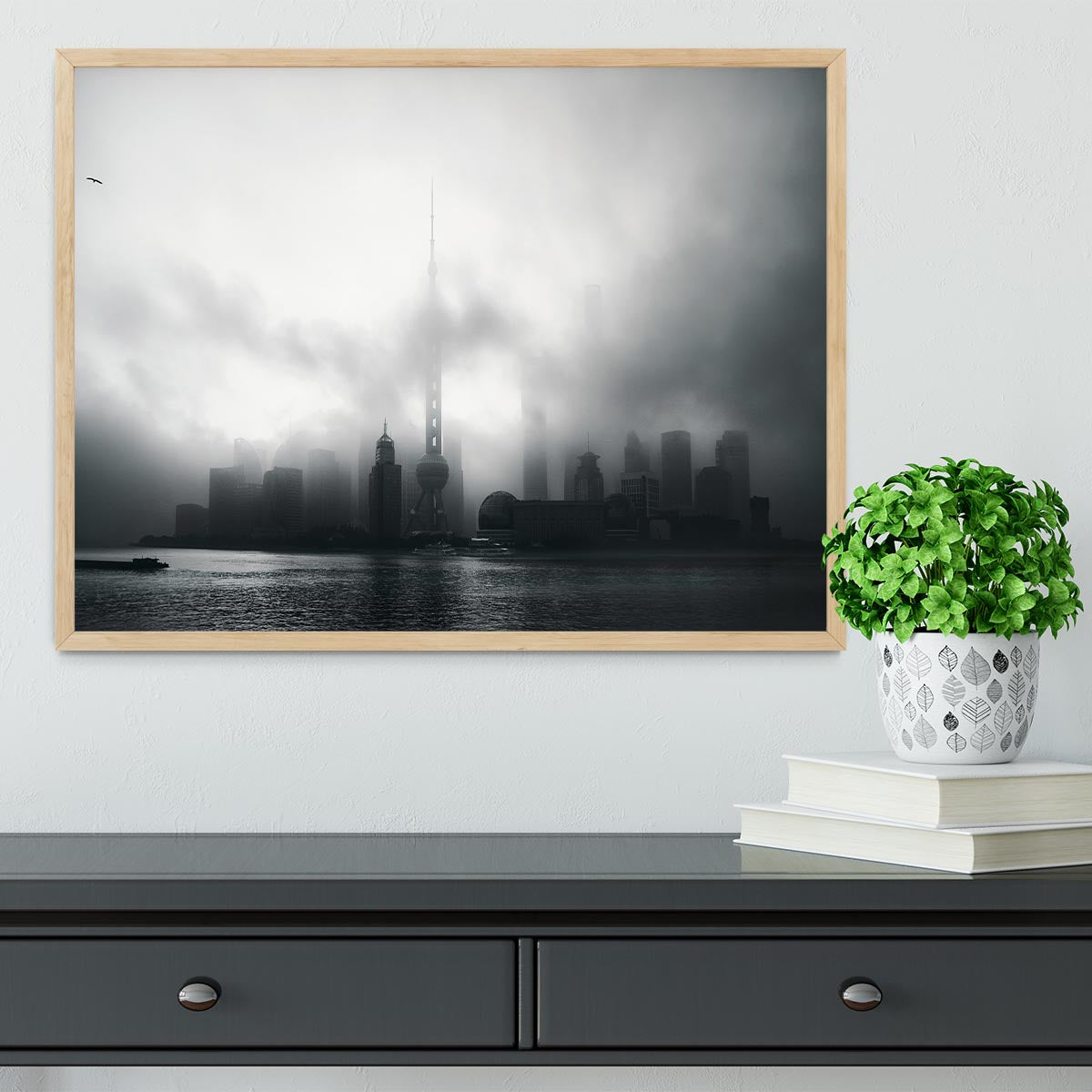 Pudong Early Morning Framed Print - Canvas Art Rocks - 4