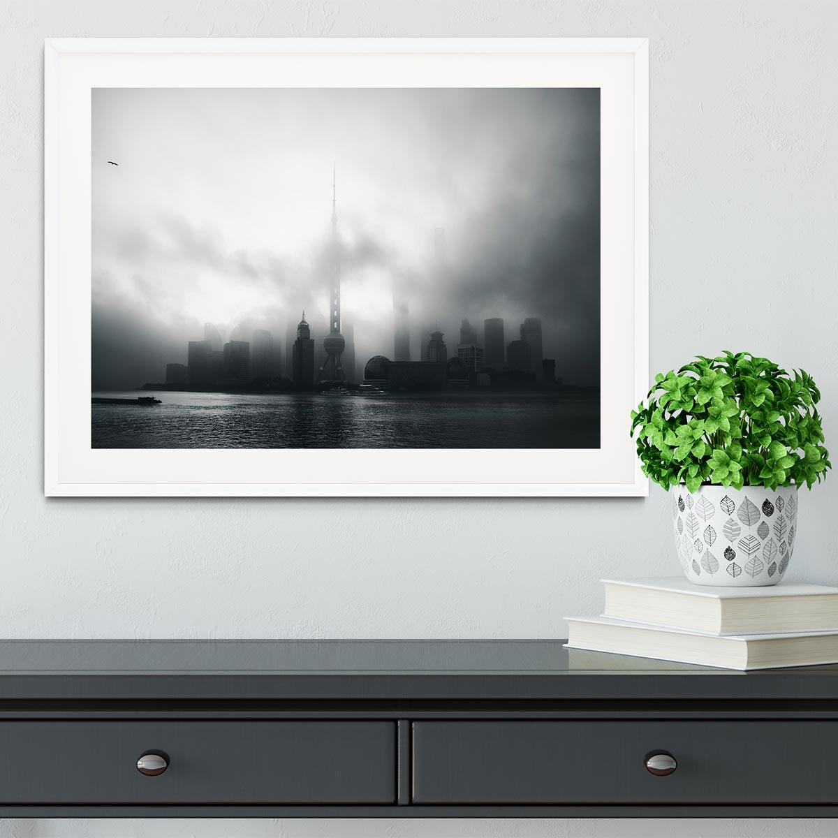 Pudong Early Morning Framed Print - Canvas Art Rocks - 5