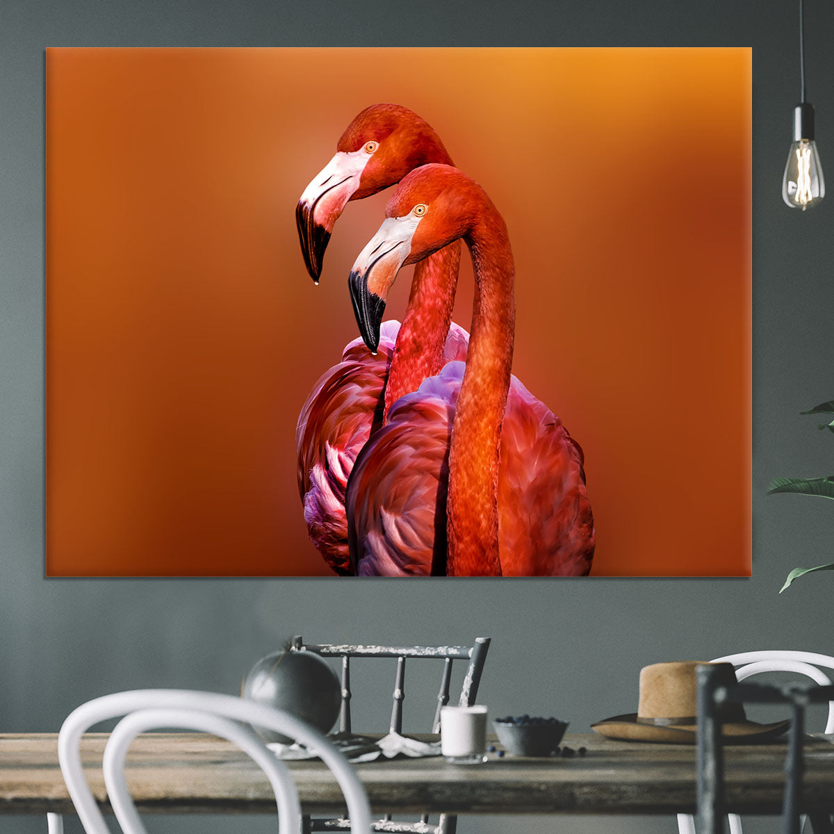 Flamingo Portrait Canvas Print or Poster - Canvas Art Rocks - 3