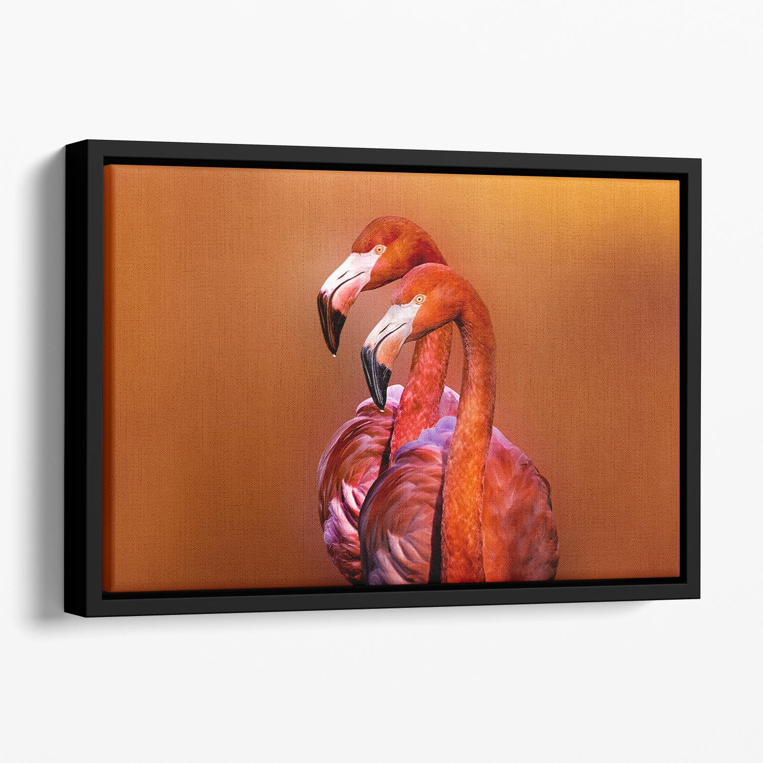 Flamingo Portrait Floating Framed Canvas - Canvas Art Rocks - 1