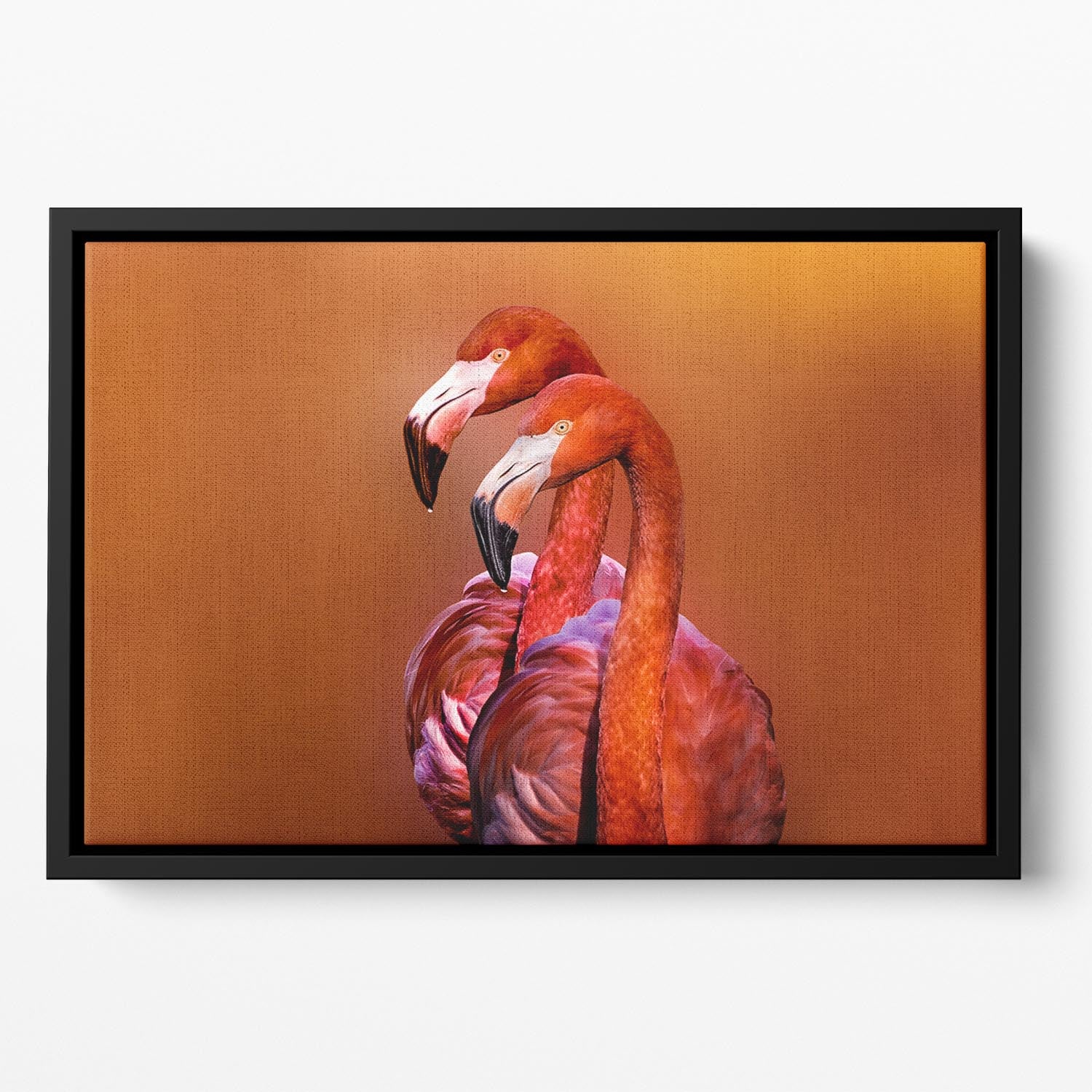 Flamingo Portrait Floating Framed Canvas - Canvas Art Rocks - 2