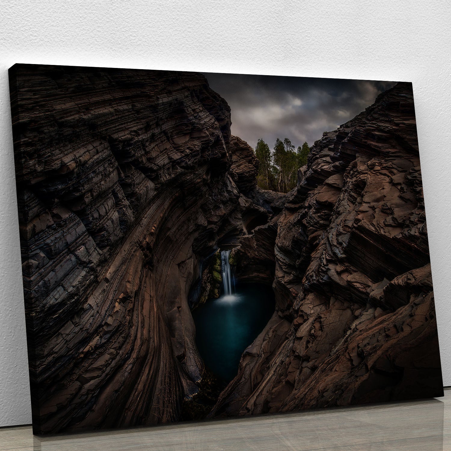 Karijini National Park Waterfall Canvas Print or Poster - Canvas Art Rocks - 1