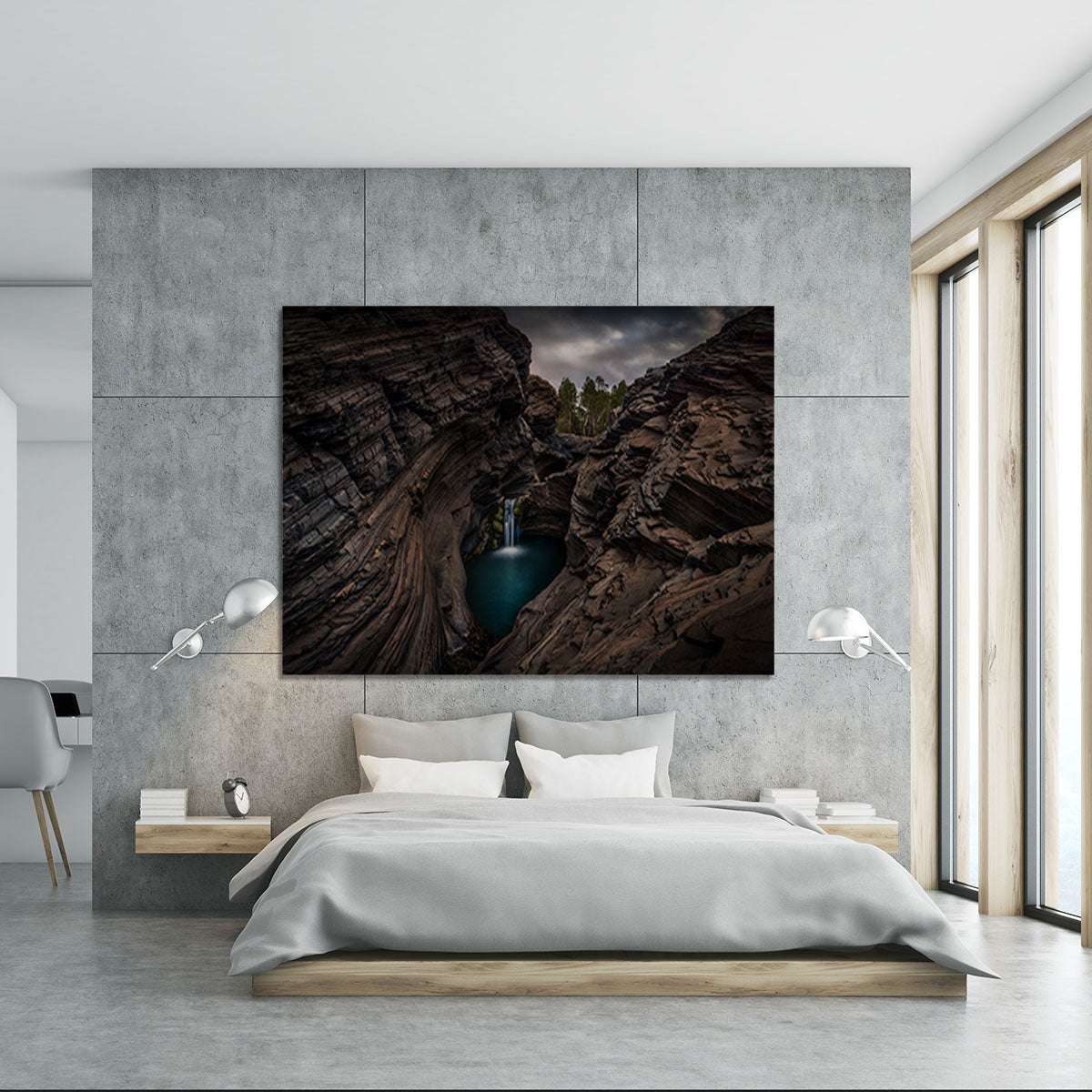 Karijini National Park Waterfall Canvas Print or Poster - Canvas Art Rocks - 5