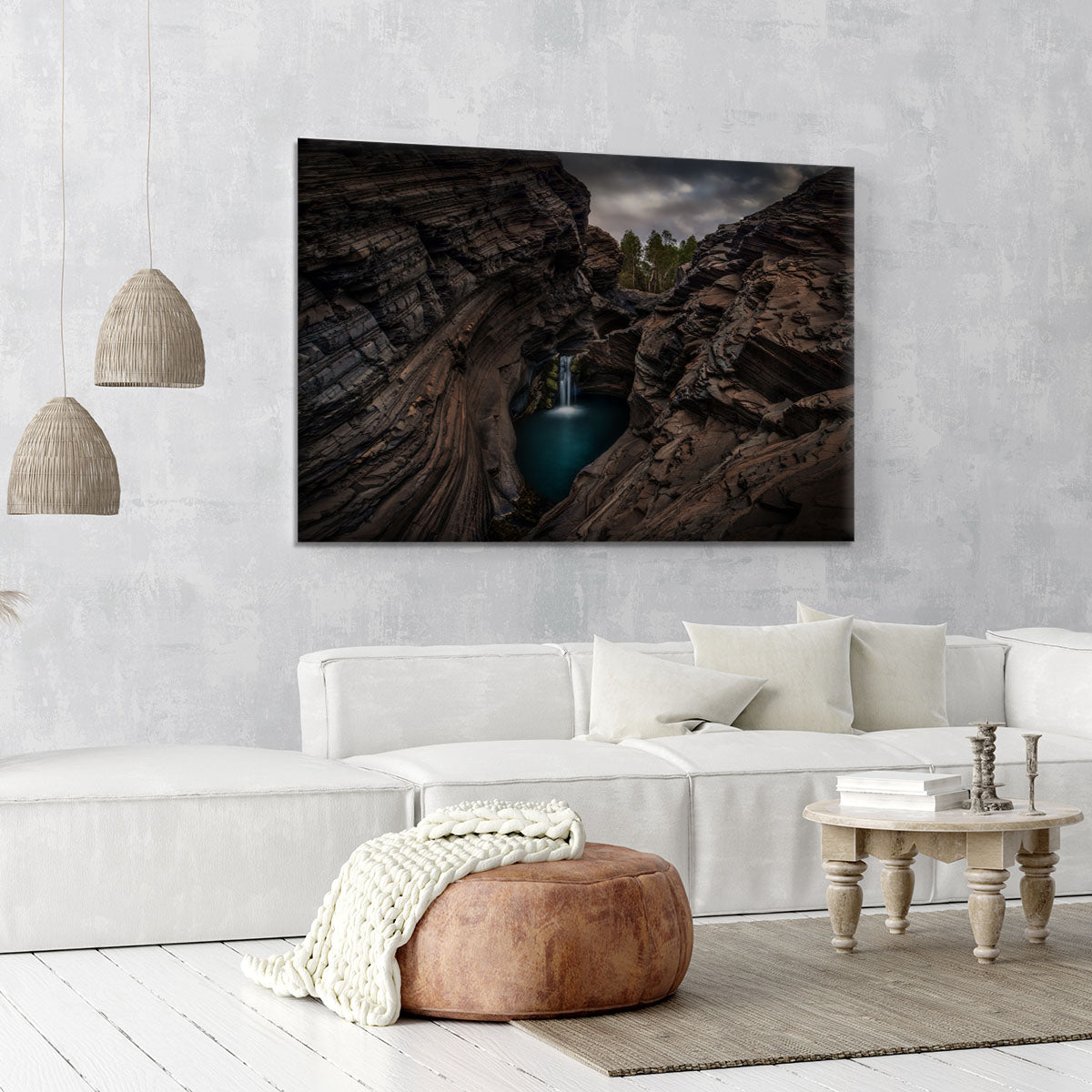 Karijini National Park Waterfall Canvas Print or Poster - Canvas Art Rocks - 6