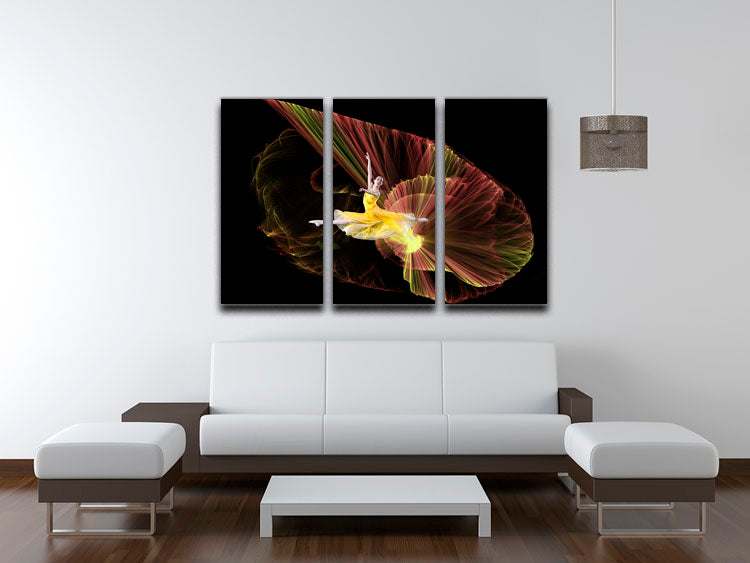 Dancer With Light 3 Split Panel Canvas Print - Canvas Art Rocks - 3