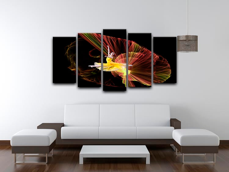 Dancer With Light 5 Split Panel Canvas - Canvas Art Rocks - 3